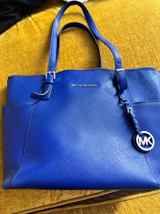 Michael Kors Handbags - Michael Kors Electric Blue Saffiano Leather Tote